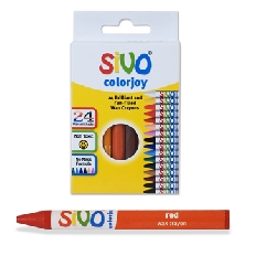Мелки восковые SIVO "Colorjoy" 24 цвета, 90 мм.