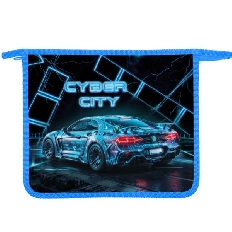 ПТ- 735 Cyber city -папка д/тетр. А5 на молнии, дизайн с двух сторон