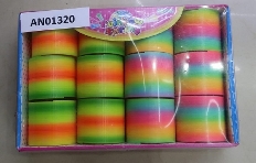Пружинка-радуга (7,5х6,5 см) разноцветная mix, 12 шт. в пакете. Арт. AN01320 кратно 12