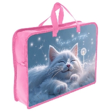 ПТ-14-4 Милота  - папка печать на пластике А4 с ручками(тесьма), дизайн с двух сторон