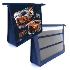 ПТ-Р13 Спорткары - папка д/тетр. 2-отд. А4 на молнии,пластик