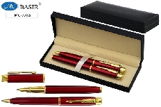 Подарочный набор: 2 металлические ручки ( с поворотным механизмом и ручка с колпачком), объёмный кра