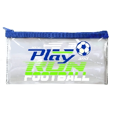 ПМП 01-84 Play football - пенал плоский 1 отделение, полимер прозрачный морозостойкий с дизайном 205