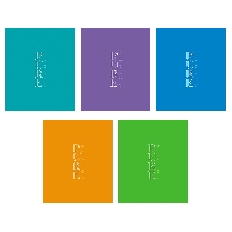 "ECO" Тетрадь 48л А5ф клетка 60-65г/кв.м на скобе 5 диз.в блоке  серия -PUREcolour-