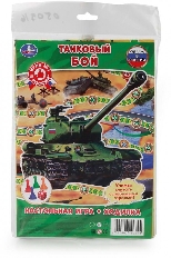 Настольная игра-ходилка Танковый бой в блистере малого формата. Умные игры в кор.50шт
