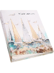 Фотоальбом на 40 фото 10*15, 20 л.с фольг.тисн. 11.5 x 17.5cm "Морские паруса"(собс.разр) ФР-1316