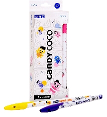 Ручка шарик. Linc CANDY COCO синий 0,6 мм ассорти кругл. корп. игольчатый наконечник
