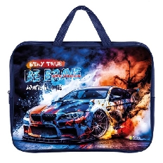 ПМД 4-20 Ночной дрифт - папка менеджера А4(ручка - тесьма),п/э с диз. широкая боковинка,350х265x80мм