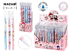 Ручка гелевая со стираемыми чернилами ЗУБАСТИК, СИНЯЯ, игольчатый пиш. узел 0.38мм, термочувствитель