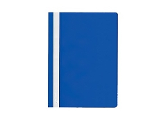 Папка скоросшиватель LITE А4 синий пластик 110 мкм карман д/маркир.этикет.