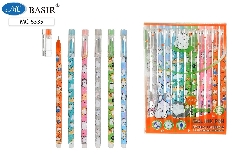 Ручка со стираемыми чернилами гелевая: "КОШКИ"; яркий, цветной корпус с рисунком /ассорти/; толщина