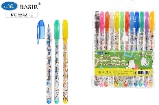 Набор гелевых ручек: "КОТИКИ"; ароматизированные, с блёстками, цветной пластиковый корпус с рисунко