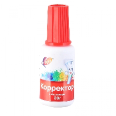 Корректирующая жидкость ТМ "Луч" с кисточкой, на водной основе, 20г