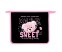 ПТ- 735 Мишка Candy  -папка д/тетр. А5 на молнии, дизайн с двух сторон