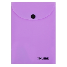 Папка-конверт на кноп А6 (115*165мм) 0,18мм KLERK Pastel 241313 непрозрачная лаванда