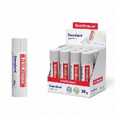 Клей-карандаш ErichKrause® Standard, 30г (в коробке-дисплее по 12 шт.)
