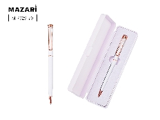 Ручка шариковая с поворотным механизмом BELLO W, СИНЯЯ, пулевидный пиш.узел 1,0 мм, корпус металличе