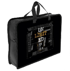 ПТ-14-4  Un limited  - папка печать на пластике А4 с ручками(тесьма), дизайн с двух сторон