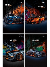 БЛОКНОТ А6 24л. РАЗНЫЕ МАШИНЫ И ГРАФФИТИ - 1 (Б24-4697) ассорти, на скрепке, цвет.мелов.обл,блок-офс