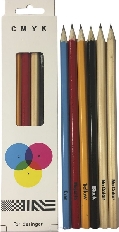 Набор чернографитных карандашей 06 шт. СК555/8 (ТМ)/в к/ к"Сибирский Кедр. C.M.Y.K.", шестигран