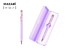 Ручка шариковая с поворотным механизмом BELLO PU, СИНЯЯ, пулевидный пиш.узел 1,0 мм, корпус металлич