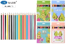 Набор цветных карандашей: "АВОКАДО"; деревянные; шестигранный корпус; цветная упаковка с рисунком /а