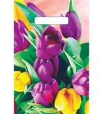 Пакет полиэтиленовый вырубной  "Кассандра" (20*30 см) ВНР40891   роза, тюльпаны