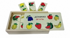 ДЕРЕВЯННАЯ ИГРУШКА. ДОМИНО "ФРУКТЫ" (Арт. ИД-1473)