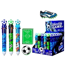 Ручка шариковая автоматическая WIN GOAL, 10 цв. (ФИОЛЕТОВЫЙ, ЧЕРНЫЙ, СИНИЙ, КРАСНЫЙ, ОРАНЖЕВЫЙ, ЗЕЛЕ