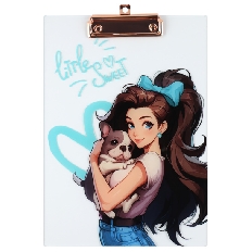 Планшет с зажимом А4 акрил 3,5мм КОКОС Sweet puppy 252037