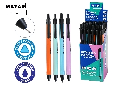Ручка шариковая автоматическая SEMBRA PASTEL, СИНЯЯ, чернила на масляной основе, игольчатый пиш.узел