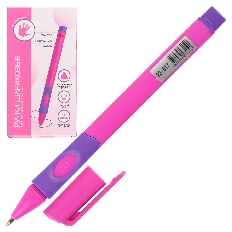 Ручка шар 0,8 трехгран роз корп резин манжет КОКОС обуч письму д/правшей 231617 син к/к