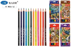 Набор цветных карандашей: "Животный Мир"; деревянные; корпус треуголной формы; яркая упаковка с рису