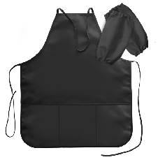 ФН - 65 Чёрный - фартук для труда + нарукавники, размер М, 535*445 мм,облегчённый