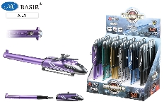 Гелевая ручка-игрушка: "ВЕРТОЛЁТ"; цветной корпус в форме вертолёта /ассорти/ с фонариком, цвет черн