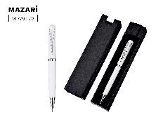 Ручка шариковая с поворотным механизмом PAULINE W, СИНЯЯ, пулевидный пиш.узел 0,7 мм, корпус металли