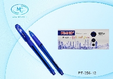 Шариковая ручка PT-256-12 на масляной основе,"Piano", синий тонированный корпус.