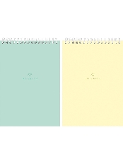 Блокнот А5 40л. ПАСТЕЛЬНЫЕ ОТТЕНКИ (Б40-5009) ассорти, на гребне, цвет.мелов.обл, блок-офсет