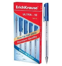 Ручка шариковая ErichKrause® ULTRA-10, цвет чернил синий (в коробке по 12 шт.)