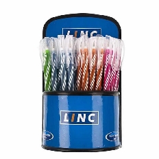 Ручка шарик. LINC CANDY 0,60 мм синий кругл. корп. ассорти