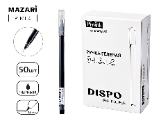 Ручка гелевая DISPO, ЧЕРНАЯ, игольч.пиш.узел.0.5мм