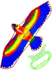 Воздушный змей "Яркий попугай" размер 120*55см, пакет ( Арт. ИК-1171)
