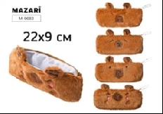 Пенал-косметичка пушистый CAPYBARA, 22х9 см, на молнии, ассорти 4 дизайна, ОПП-упаковка