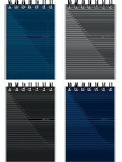 Блокнот А7 40л. на гребне ДИЗАЙН В ПОЛОСКУ (Б40-9328) обл.-мел.кар, бл-офс,в клетку