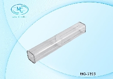 Футляр для ручек, прозрачный прямоугольный пластиковый корпус, силиконовый держатель.15,5*3см.