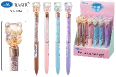 Шариковая ручка с поворотным механизмом; наконечник "МИШКА"; комбинированный корпус-нижняя часть кор