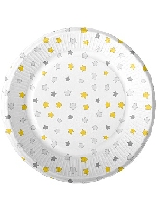 Бумажные тарелки Звёздочки (18 см,6 шт),флоупак ТМ-3841