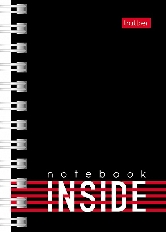 Записная книжка 40л А7ф 67х102мм клетка на гребне серия -INSIDE-