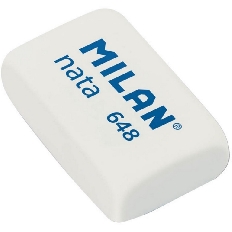 "Milan"   Мягкий ластик nata 648N   3,1 х 1,9 х 0,9 см  . CPM648N белый