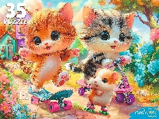 ПАЗЛЫ 35 элементов. Спортивные котята (арт.Ф35-3427)